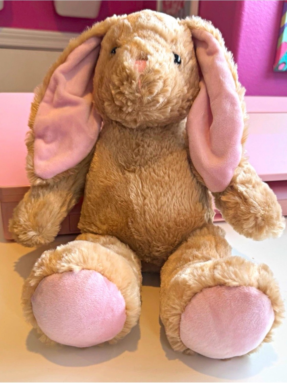 RETIRED VINTAGE Build-A-Bear Bunny Stuffed Plush, smells like strawberries!!!
